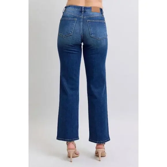#1723 Judy Blue NWT Mr Side Seam Detail Straight Leg Jeans Sizes 9-15 (27-32) - Picture 3 of 7